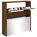 Scarpiera Con Specchio A 2 Livelli Rovere Marrone 63x17x67 Cm - Foto miniatura 3