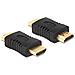 Adattatore Spina Hdmi (19pin) Ã¢â€â“ Spina Hdmi (19pin) Dorato - Foto miniatura 1