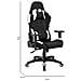 Sedia Da Gaming Bundaberg, Poltrona Da Gaming Adulto, Sedia Da Scrivania, 57x72h124/134 Cm, Nero E Bianco - Foto miniatura 2