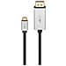 60176 cavo e adattatore video 2 m USB tipo-C DisplayPort Nero, Argento - Foto miniatura 1