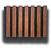€49,90al Mq - Pacco Da 3,6mq (due Aste) 22x600x3000mm Di Rivestimento Acustico Pet E Polimeri Lamelli Vari Decori - Noce-21934 - Foto miniatura 1