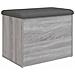 Panca Portaoggetti Grigio Sonoma 62x42x45 Cm Legno Multistrato - Foto miniatura 2