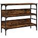 Tavolo Consolle Rovere Fumo 100x32x75 Cm Legno Multistrato - Foto miniatura 2