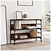 Tavolo Consolle Rovere Fumo 100x32x75 Cm Legno Multistrato - Foto miniatura 3
