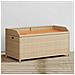 Panca Portaoggetti Beige Misto 100x50x52 Cm Polyrattan E Acacia - Foto miniatura 1