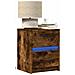 Comodini Con Luci Led 2pz Rovere Fumo In Legno Multistrato - Foto miniatura 2
