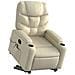 Poltrona Alzapersona Reclinabile Massaggio Crema Similpelle - Foto miniatura 3