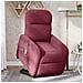 Poltrona Alzapersona Massaggio Reclinabile Rosso Vino Tessuto - Foto miniatura 2