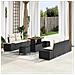 Set divano giardino 8 pezzi con cuscini Rattan nero Acacia, Divano giardino 2 posti con storage e cuscini Rattan nero, Set ristorante giardino 3 pezzi con cuscini Rattan nero Acacia - Foto miniatura 2