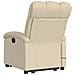 Poltrona Alzapersona Massaggiante Elettrica Crema in Tessuto - Foto miniatura 5