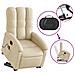 Poltrona Alzapersona Massaggiante Elettrica Crema in Tessuto - Foto miniatura 6