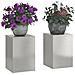 Supporti per Piante da Esterno Pilastro 2 pcs 24x24x35 cm Acciaio Inossidabile - Foto miniatura 3