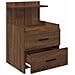 Comodini 2 pz con 2 cassetti in rovere marrone 40x36,5x62 cm - Foto miniatura 5