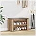 Scarpiera rovere artigianale 75 x 35 x 45 cm Legno multistrato - Foto miniatura 2
