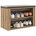 Scarpiera rovere artigianale 75 x 35 x 45 cm Legno multistrato - Foto miniatura 3