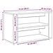 Scarpiera rovere artigianale 75 x 35 x 45 cm Legno multistrato - Foto miniatura 9