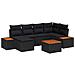 Set Divano da Giardino 7 pcs Nero 264 x 154 x 85 cm Poly Rattan - Foto miniatura 1