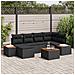 Set Divano da Giardino 7 pcs Nero 264 x 154 x 85 cm Poly Rattan - Foto miniatura 2