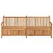 Panca da Giardino con Contenitore Marrone 228 x 60 x 90 cm - Foto miniatura 5