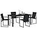 Set da Pranzo per Giardino 5 pcs Nero - Foto miniatura 3