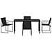Set da Pranzo per Giardino 5 pcs Nero - Foto miniatura 7