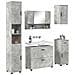 Set di mobili per il bagno con cassetto 5 pcs Grigio cemento - Foto miniatura 3
