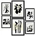Set Di 6 Stampe Stampe Artistiche In Stile Schizzo Esotico Con Inchiostro Nero Per L'interior Design A3 & A4 Senza Cornice - Foto miniatura 1