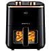 FRITTA fat-free fryer capacity 5.0 l adjustable temp. clock 1500 W Singolo 5 L Indipendente Friggitrice ad aria calda Nero - Foto miniatura 3