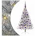 Albero di Natale artificiale con luci integrate Argento 120 cm - Foto miniatura 1