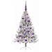 Albero di Natale artificiale con luci integrate Argento 120 cm - Foto miniatura 3