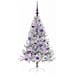 Albero di Natale artificiale con luci integrate Argento 120 cm - Foto miniatura 4