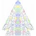 Albero di Natale con 240 LED Multicolore 180 cm Acrilico - Foto miniatura 4