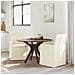 Sedie da pranzo con ruote 2 pcs Beige 57 x 67 x 95 cm Tela - Foto miniatura 3