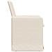 Sedie da pranzo con ruote 2 pcs Beige 57 x 67 x 95 cm Tela - Foto miniatura 5