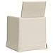 Sedie da pranzo con ruote 2 pcs Beige 57 x 67 x 95 cm Tela - Foto miniatura 6