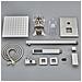 Set miscelatore doccia, Blackswan, tipo M186, modello nichel, 2 vie, misura 30 cm - Foto miniatura 3