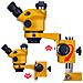 Mikroscopio Trinoculare Stereoscopico Jupiter Pro Msjp-t-sdms1 - Zoom 7x-50x, Testa 360°, Ottica Greenough, Suwnica X /y, Ideale Per Pcb Smt Qfp - Foto miniatura 3