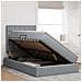 Letto con contenitore e LED con led Grigio chiaro 120 x 190 cm - Foto miniatura 4