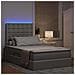 Letto con contenitore e LED con led Grigio chiaro 120 x 190 cm - Foto miniatura 5