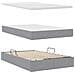 Letto con contenitore e LED con led Grigio chiaro 120 x 190 cm - Foto miniatura 9