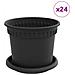 Vasi per Piante 24 pcs Nero Ø 15 x 12 cm Plastica - Foto miniatura 1