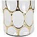 Lampada Da Tavolo Glam Carv In Ceramica Bianca E Oro Con Motivo A Cerchi - Foto miniatura 4