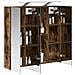 Mobiletto per specchio da bagno Rovere fumé 70 x 14,5 x 70 cm - Foto miniatura 3