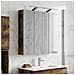 Mobiletto per specchio da bagno Rovere fumé 70 x 14,5 x 70 cm - Foto miniatura 4