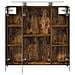 Mobiletto per specchio da bagno Rovere fumé 70 x 14,5 x 70 cm - Foto miniatura 7