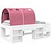 Letto alto per bambini con storage Bianco e Rosa - Foto miniatura 1
