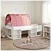Letto alto per bambini con storage Bianco e Rosa - Foto miniatura 2