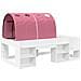 Letto alto per bambini con storage Bianco e Rosa - Foto miniatura 3