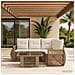 Set Divano da Giardino 5 pz Beige e Bianco Crema polyrattan - Foto miniatura 10