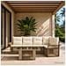 Set Divano da Giardino 6 pz Beige e Bianco Crema polyrattan - Foto miniatura 5